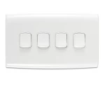 مفتاح كهرباء رباعى دركسيون 10 امبير  ألف الفنار مقاس 14×7 سم اللون ابيض 