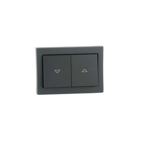 Berker Q1 Push Curtain Switch 10 Ampere 7×7 cm, Black | Berker