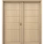 باب ثنائي WPC ، مقاس 220 × 235 سم، لون خشب فاتح، موديل WPC-GM01