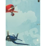 Youth and children wallpaper, light blue color, length 10 m, width 0.53 m, model 70237 