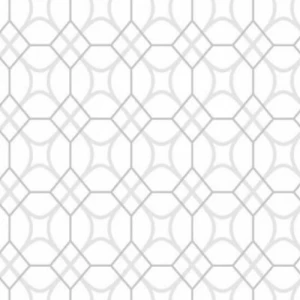 Vinyl Wallpaper Patterned Design 15.6m × 100 cm White with Gray | Luxury line