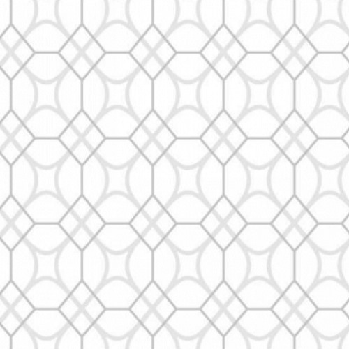Vinyl Wallpaper Patterned Design 15.6m × 100 cm White with Gray | Luxury line