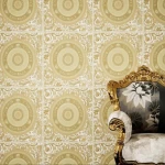 ورق حائط تصميم مودرن طول 10 م، عرض 50 سم، لون برتقالي