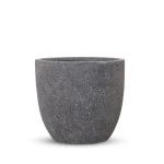 Fiberglass Decorative Plant Pots, Width 21 cm, Height 23 cm, Grey Color