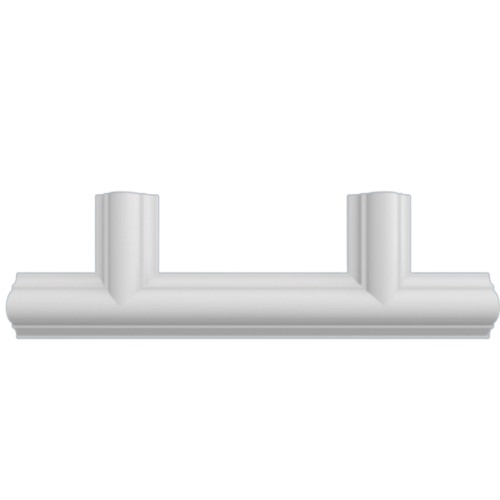 PU Foam Decorations for Ceiling, Length 30 cm, Height 8.7 cm, White Color | Zakharef Company