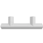 زخارف فوم PU للسقف، الطول 30 سم، الارتفاع 8.7 سم، لون أبيض | شركة زخارف