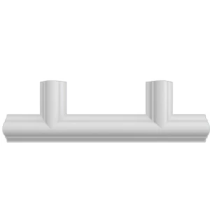 PU Foam Decorations for Ceiling, Length 30 cm, Height 8.7 cm, White Color | Zakharef Company