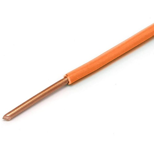 BAHRA 2.5mm2 Electric Wire 450/750V Solid Copper PVC 90°C Insulated Orange 100 Yards | Bahra Cables