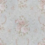 ورق جداري تصميم ورود طول 10 م، عرض 50 سم، لون اخضر فاتح