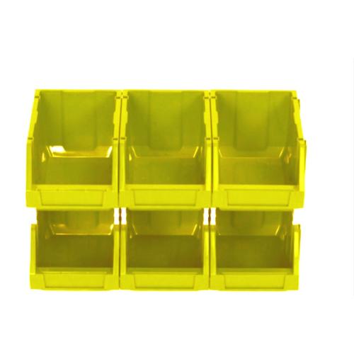 صندوق رف بلاستيك 15.50×12×8 سم، سعة 5 كلغم، أصفر | مصنع الفريدي للصناعات البلاستيكية