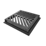 Cast Iron Manhole Cover  Size 600×600 mm,   Square Shape   Black Color | Saudi Pipes Systems Factory