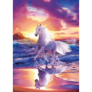 Mural Image Horse Design 183×254 cm Purple with Blue | Balbaid Decor Company