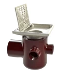 صفاية مياه داخلية حديد زهر مقاس 110/50 ملي، مصرف مربع الشكل | مصنع سعودي كاست