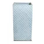 Fiber Cement Vase, Size 71×34 cm, White, Long Square Shape