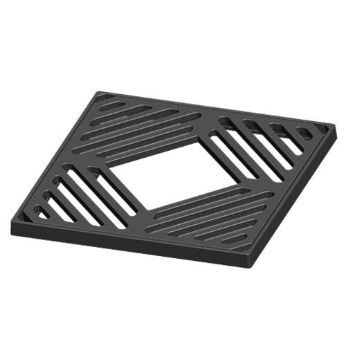 غطاء احواض اشجار زهر حديد مربع الشكل مقاس 320×320 mm لون رمادي | شركة سعودي كاست