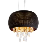 Crystal Chandelier, Size 36×40 cm, Black