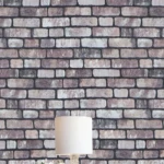 بديل طوب تصميم داخلي، أبعاد 50 × 120 سم، لون رمادي فاتح