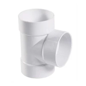 UPVC Plastic Tee Size 110 mm, Schedule 40, White Color | Al mona for innovative pipe solutions