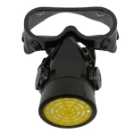  Safety glass with Gas Mask, Weight 2 kg, Black Color        
