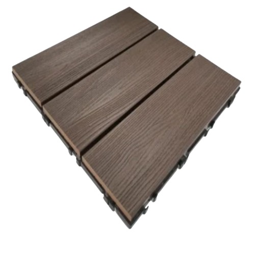 باركيه خارجي WPC مقاس 30×30 سم، لون بني غامق | WPC