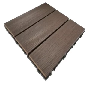 باركيه خارجي WPC مقاس 30×30 سم، لون بني غامق | WPC