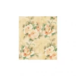 American Wallpaper Beige Color Floral Design, Size 10mx0.53m, Model aq51105