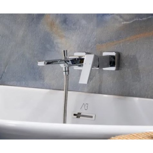 Bathtub Mixer Brass 21.8×18.7×10.8 cm Chrome Color | Abyat Company