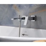 خلاط حوض استحمام نحاس بأبعاد 21.8×18.7×10.8 سم، كروم