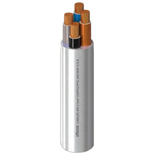 Four Core 1mm2 Flexible Copper Electric Cable, 300/500V PVC Insulation | Al Fanar
