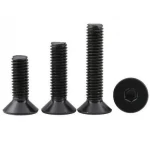 Black  Countersunk Allen Bolt DIN 7991,   Grade 10.9, Size Diameter 20 mm, Length 150 mm | Aobsco Company