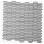 Gloss Mosaic Tiles Size 29.5×29.5 cm, Light Gray Color, Fluro Design | Abyat Company