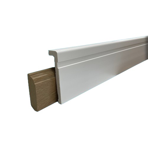 Fiber Wall Skirting Length 240 cm Height 12 cm White Color, Model FIB-120C | 