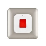 مفتاح مكيف 45 أمبير ثنائي القطب مع مؤشر ليد، لون تيتانيوم، 7×7 سم، 250 فولت | سبكترا