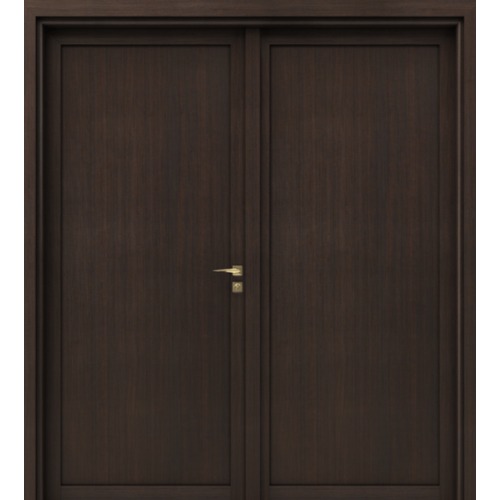 Classic Design Premium Double Wooden Doors 220×235 cm, Dark Brown | TR17