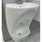 Ceramic Wash Basin with Full Base, White Color