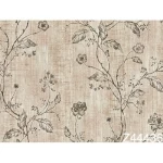 Italian wallpaper floral design 10m x 1.06m, beige, model 44436