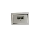 فيش مزدوج بيانات كي5، مقاس 14×7 سم، لون فضي