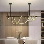 LED Strip Light Chandelier Black Color, size 120×120 cm, Product Code 910106