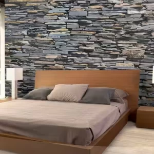 لوحة جدارية تصميم حجري 300 سم× 280 سم لون اخضر | 
