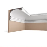 PU Foam Ceiling Decorative Cornices, Size 200x15x10 cm, White Color | Zakharef Company