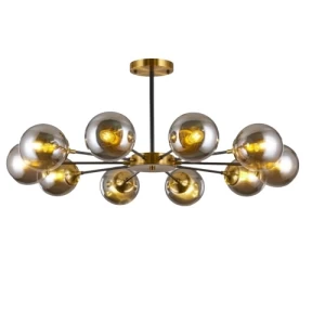 Ceiling Light 100 cm Width 40 cm Height Gold Color | 48169