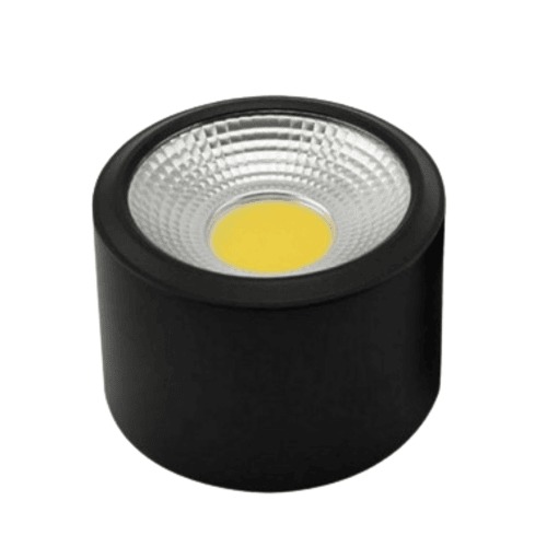 إنارة جدارية LED اسطواني 16 واط، مقاوم للماء، تصميم معدني أسود، زاوية 120°، حرارة 6500 كلفن | الاضواء الشاملة للانارة