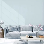 ورق جدران سادة، لون سماوي ازرق، مقاس15.6 م × 100 سم