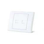 مفتاح تليفون مزدوج فوتينا، لون أبيض، مقاس 7×7 سم