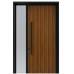 Aluminum External Entrances Door, Soundproof, Black and Brown Color, UAE Made, Model AL-69
