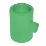 PPR Plastic Reducer Tee, Green Color, Size 63×32×63 mm | Al-Mona Factory