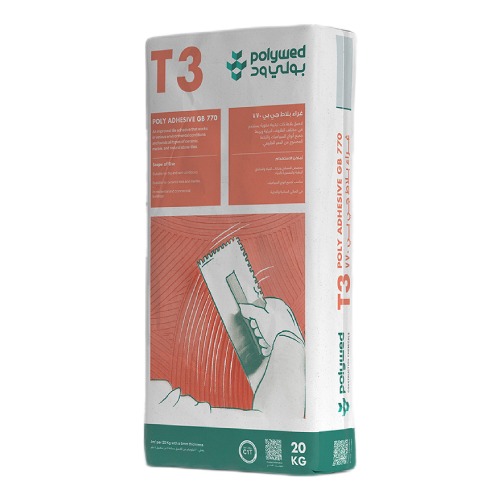 Ceramic Tile Adhesive T3 20 kg White Color | Polywed construction chemicals