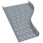Right Hand Reducer Cable Tray, Zinc Plated Steel, 100mm Side, 150mm Width | Habbal Alarabi