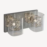 Modern Wall Strip 2 Bulbs, 15 cm Length, 56 cm Width, Chrome