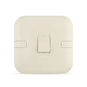 20 Amp 2 Way 1 Gang Switch, 7x7 cm, Beige, 250V | Spectra